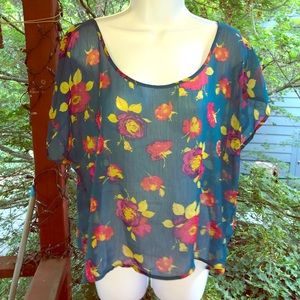 Shear flowy open back top